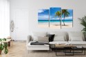 Obraz Wieloczęściowy Karaibska Plaża 3D Canvas Naturalny 90x60 LBS-2100-NC90-60_1X30-60_2X30-45