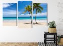 Obraz Wieloczęściowy Karaibska Plaża 3D Canvas Naturalny 90x60 LBS-2100-NC90-60_1X30-60_2X30-45