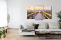 Obraz Wieloczęściowy Molo Na Morzu Północnym 3D Canvas Naturalny 90x60 LBS-2090-NC90-60_1X30-60_2X30-45