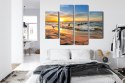 Obraz Wieloczęściowy Morze Bałtyckie O Zachodzie Słońca Canvas 80x60 LBS-2151-C80-60_2X20-60_2X20-40