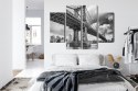 Obraz Wieloczęściowy Most Manhattan W Nowym Jorku Canvas 80x60 LBS-2126-C80-60_2X20-60_2X20-40