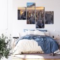 Obraz Wieloczęściowy Panorama 3D Nowego Jorku Canvas 120x75 LBS-2042-C120-75_2X30-75_2X30-45