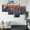 Obraz Wieloczęściowy Panorama 3D Nowego Jorku Canvas Naturalny 80x50 LBS-2042-NC80-50_2X20-50_2X20-30