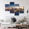 Obraz Wieloczęściowy Panorama Nowego Jorku O Wschodzie Słońca Canvas Naturalny 80x50 LBS-2563-NC80-50_2X20-50_2X20-30
