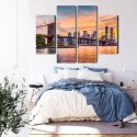 Obraz Wieloczęściowy Panoramiczny Krajobraz Nowego Jorku Canvas 80x60 LBS-2046-C80-60_2X20-60_2X20-40