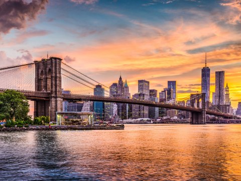 Obraz Wieloczęściowy Panoramiczny Krajobraz Nowego Jorku Canvas Naturalny 120x90 LBS-2046-NC120-90_2X30-90_2X30-60