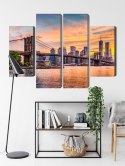 Obraz Wieloczęściowy Panoramiczny Krajobraz Nowego Jorku Canvas Naturalny 120x90 LBS-2046-NC120-90_2X30-90_2X30-60