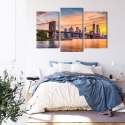 Obraz Wieloczęściowy Panoramiczny Krajobraz Nowego Jorku Canvas Naturalny 90x60 LBS-2045-NC90-60_1X30-60_2X30-45