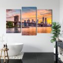 Obraz Wieloczęściowy Panoramiczny Krajobraz Nowego Jorku Canvas Naturalny 90x60 LBS-2045-NC90-60_1X30-60_2X30-45