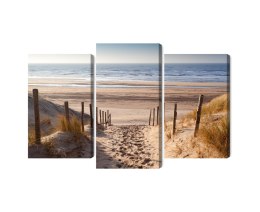 Obraz Wieloczęściowy Piaszczysta Ścieżka Do Morza Północnego Canvas 120x80 LBS-2035-C120-80_1X40-80_2X40-60