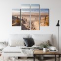 Obraz Wieloczęściowy Piaszczysta Ścieżka Do Morza Północnego Canvas 80x60 LBS-2036-C80-60_2X20-60_2X20-40