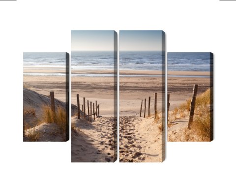 Obraz Wieloczęściowy Piaszczysta Ścieżka Do Morza Północnego Canvas Naturalny 80x60 LBS-2036-NC80-60_2X20-60_2X20-40