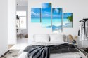 Obraz Wieloczęściowy Plaża Na Malediwach Canvas 120x75 LBS-2032-C120-75_2X30-75_2X30-45