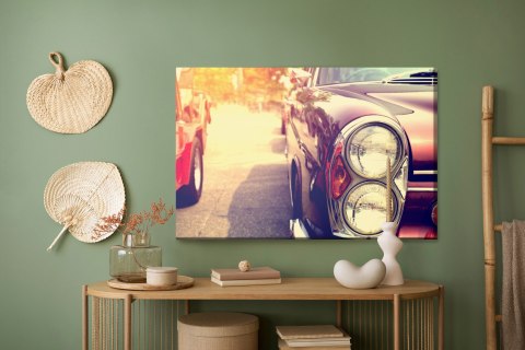 Obraz Na Płótnie Amerykański Samochód Retro Canvas Naturalny 100x70 LB-2799-NC100-70