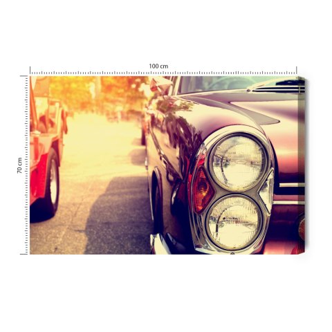 Obraz Na Płótnie Amerykański Samochód Retro Canvas Naturalny 100x70 LB-2799-NC100-70