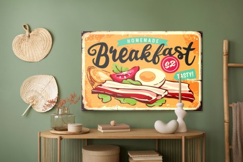 Obraz Na Płótnie Angielskie Śniadanie W Stylu Retro? Canvas Naturalny 100x70 LB-2915-NC100-70