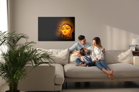 Obraz Na Płótnie Bogini Durga Canvas Naturalny 100x70 LB-2624-NC100-70