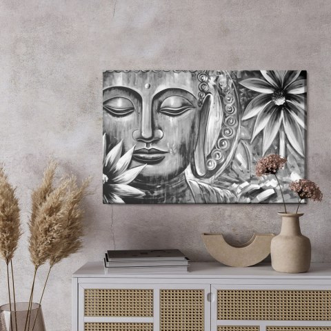 Obraz Na Płótnie Budda Podczas Medytacji Canvas Naturalny 100x70 LB-2619-NC100-70