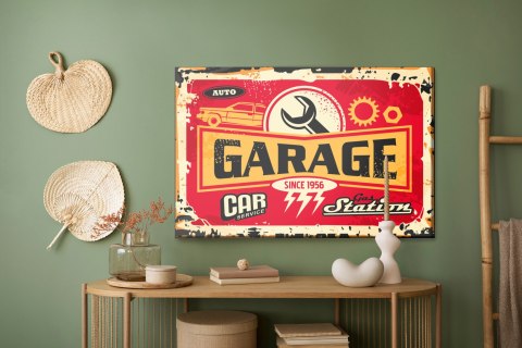 Obraz Na Płótnie Części I Napisy W Stylu Vintage Canvas Naturalny 100x70 LB-2920-NC100-70