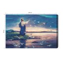 Obraz Na Płótnie Jezus Stojący Na Brzegu Morza Canvas Naturalny 100x70 LB-2544-NC100-70