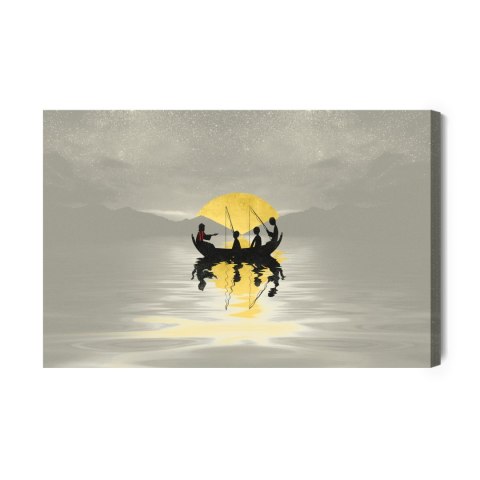 Obraz Na Płótnie Jezus Ze Swoimi Uczniami Canvas Naturalny 100x70 LB-2586-NC100-70