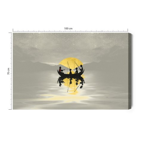 Obraz Na Płótnie Jezus Ze Swoimi Uczniami Canvas Naturalny 100x70 LB-2586-NC100-70