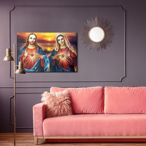 Obraz Na Płótnie Matka Boża Z Jezusem Canvas Naturalny 100x70 LB-2605-NC100-70