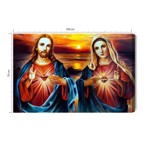 Obraz Na Płótnie Matka Boża Z Jezusem Canvas Naturalny 100x70 LB-2605-NC100-70