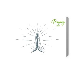 Obraz Na Płótnie Modlitwa Do Boga Canvas Naturalny 100x70 LB-2542-NC100-70