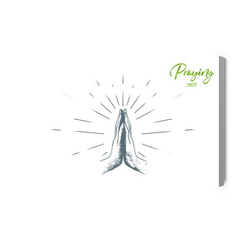 Obraz Na Płótnie Modlitwa Do Boga Canvas Naturalny 100x70 LB-2542-NC100-70