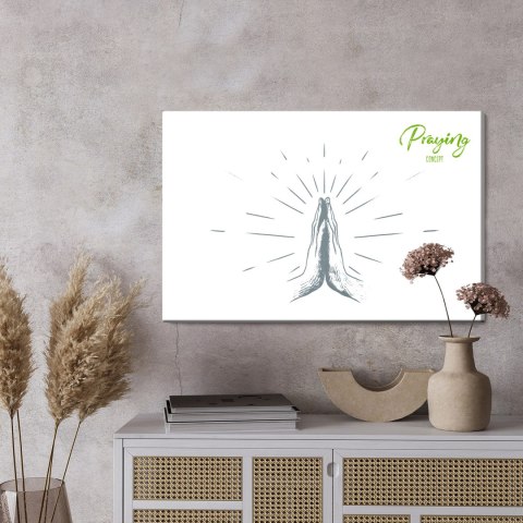 Obraz Na Płótnie Modlitwa Do Boga Canvas Naturalny 100x70 LB-2542-NC100-70