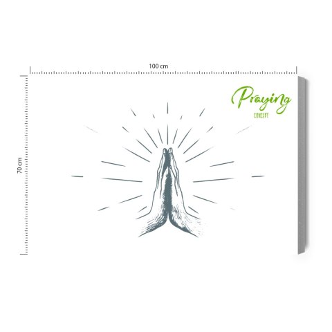 Obraz Na Płótnie Modlitwa Do Boga Canvas Naturalny 100x70 LB-2542-NC100-70