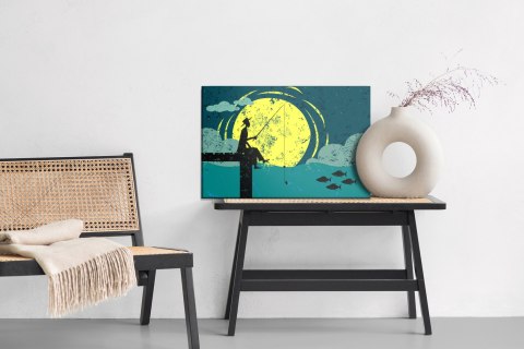 Obraz Na Płótnie Nocne Wędkowanie Canvas Naturalny 100x70 LB-2790-NC100-70