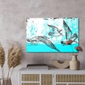 Obraz Na Płótnie Rysowane Mewy W Stylu Retro Canvas Naturalny 100x70 LB-2789-NC100-70