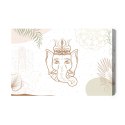 Obraz Na Płótnie Rysunek Ganesha Canvas Naturalny 100x70 LB-2614-NC100-70
