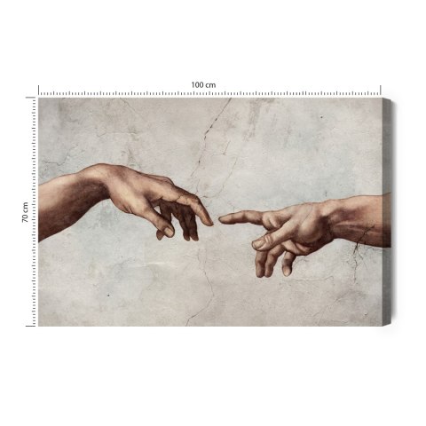 Obraz Na Płótnie Stworzenie Adama Canvas Naturalny 100x70 LB-2635-NC100-70