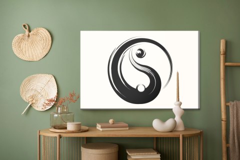 Obraz Na Płótnie Symbol Yin Yang Canvas Naturalny 100x70 LB-2571-NC100-70