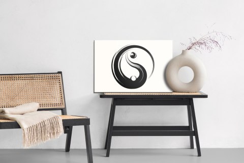 Obraz Na Płótnie Symbol Yin Yang Canvas Naturalny 100x70 LB-2571-NC100-70