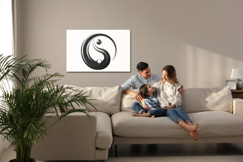 Obraz Na Płótnie Symbol Yin Yang Canvas Naturalny 100x70 LB-2571-NC100-70
