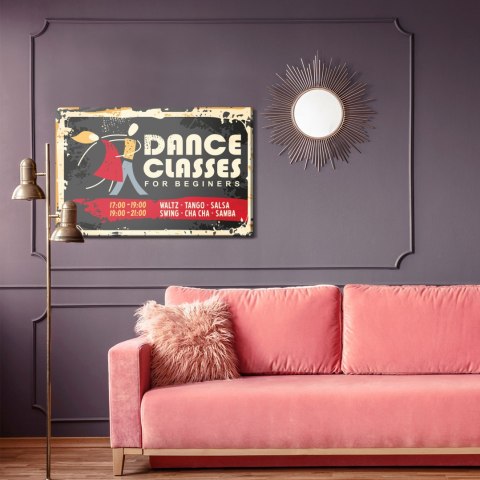 Obraz Na Płótnie Szkoła Tańca Retro Canvas Naturalny 100x70 LB-2919-NC100-70