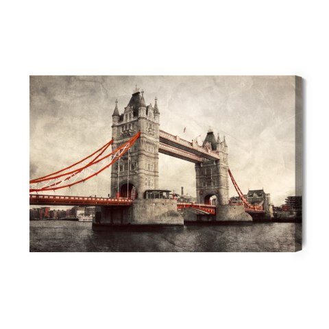 Obraz Na Płótnie Tower Bridge W Stylu Retro Canvas Naturalny 100x70 LB-2773-NC100-70