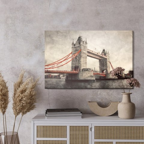Obraz Na Płótnie Tower Bridge W Stylu Retro Canvas Naturalny 100x70 LB-2773-NC100-70