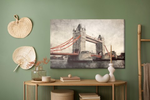 Obraz Na Płótnie Tower Bridge W Stylu Retro Canvas Naturalny 100x70 LB-2773-NC100-70