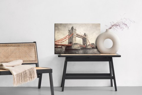 Obraz Na Płótnie Tower Bridge W Stylu Retro Canvas Naturalny 100x70 LB-2773-NC100-70
