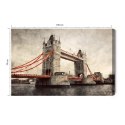 Obraz Na Płótnie Tower Bridge W Stylu Retro Canvas Naturalny 100x70 LB-2773-NC100-70