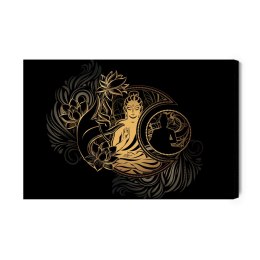 Obraz Na Płótnie Wizerunek Buddy Canvas Naturalny 100x70 LB-2583-NC100-70