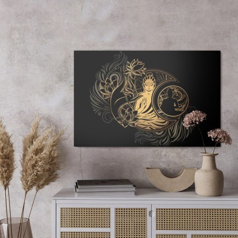 Obraz Na Płótnie Wizerunek Buddy Canvas Naturalny 100x70 LB-2583-NC100-70