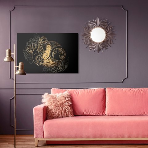 Obraz Na Płótnie Wizerunek Buddy Canvas Naturalny 100x70 LB-2583-NC100-70