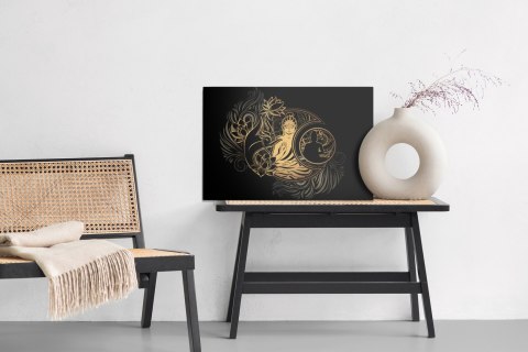 Obraz Na Płótnie Wizerunek Buddy Canvas Naturalny 100x70 LB-2583-NC100-70