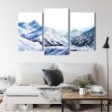 Obraz Wieloczęściowy Akwarela Górski Szczyt Canvas 120x80 LBS-4664-C120-80_1X40-80_2X40-60
